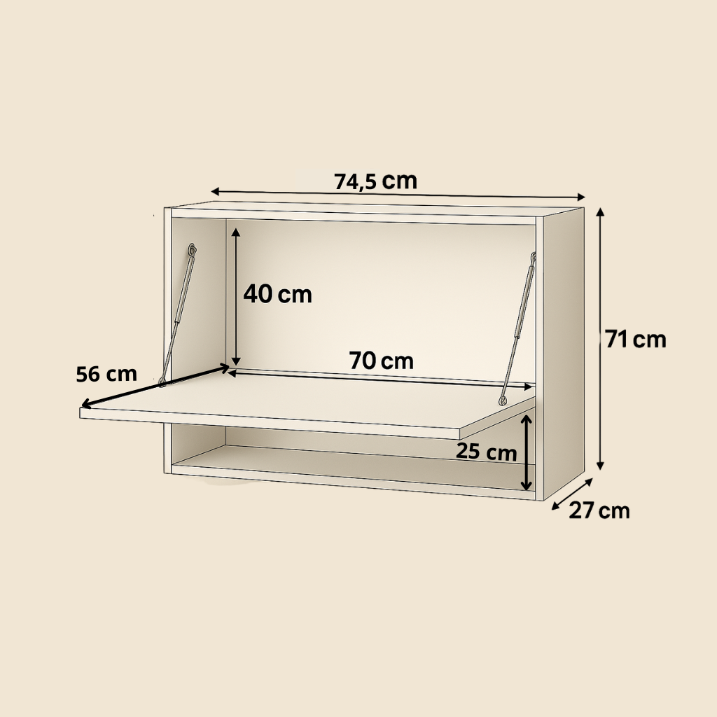 Bureau mural avec rangement - Signature Desk