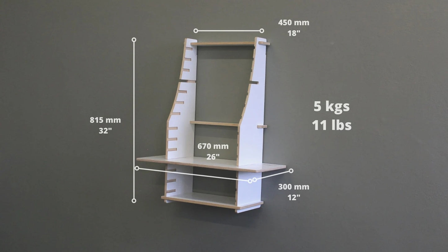 Easy Desk - Petit - Bureau mural en bois de bouleau