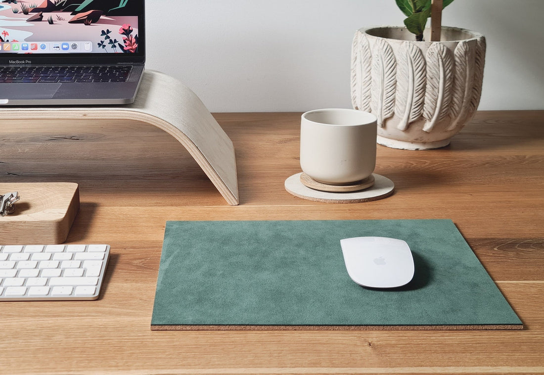 Petit tapis de souris - Alcantara vert