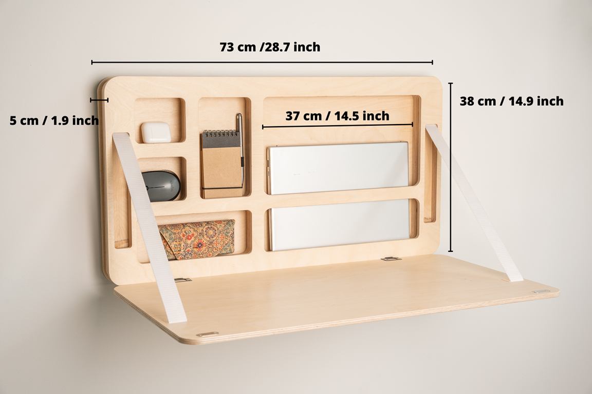 Bureau mural gain de place - Smart Desk