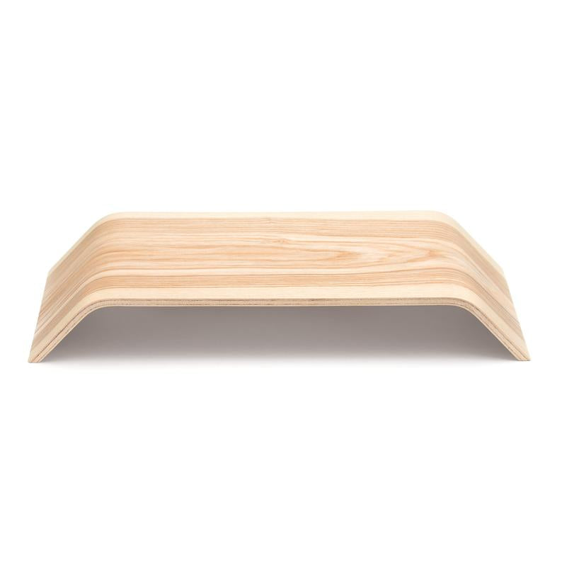 Support d'écran d'ordinateur en bois de frêne