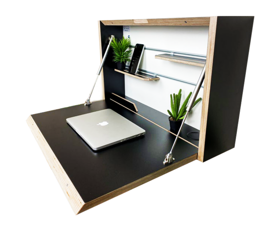 Bureau mural rabattable - Noir