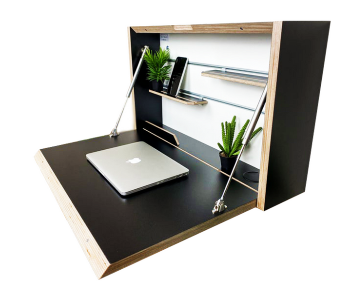 Bureau mural rabattable - Noir