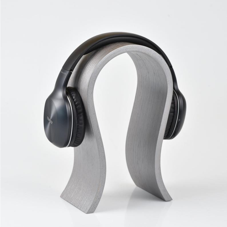 Support de casque audio en bois - Gris