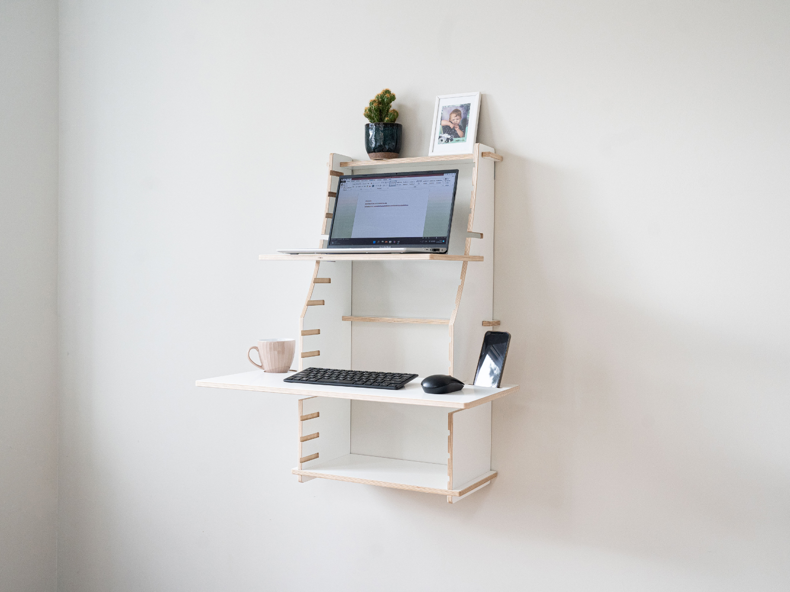 Easy Desk - Petit - Bureau mural en bois de bouleau