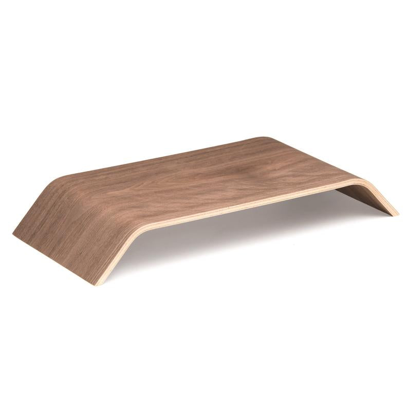 Support d'écran d'ordinateur en bois de noyer