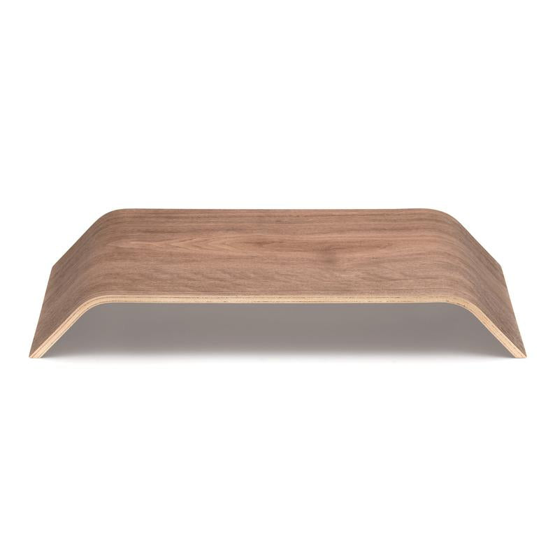 Support d'écran d'ordinateur en bois de noyer
