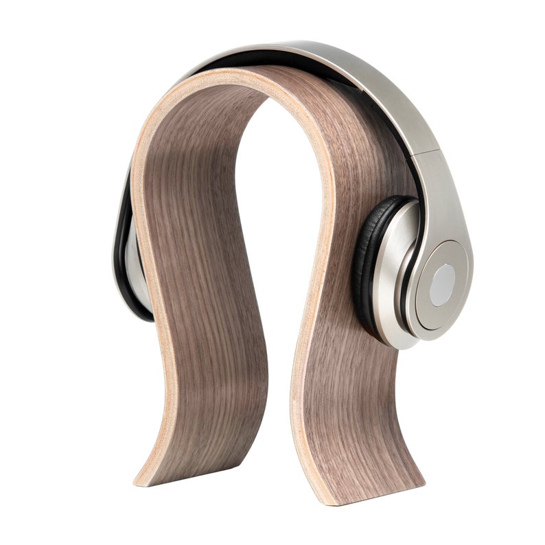 Support de casque audio en bois de noyer