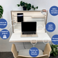 Bureau mural rabattable - En bois de bouleau